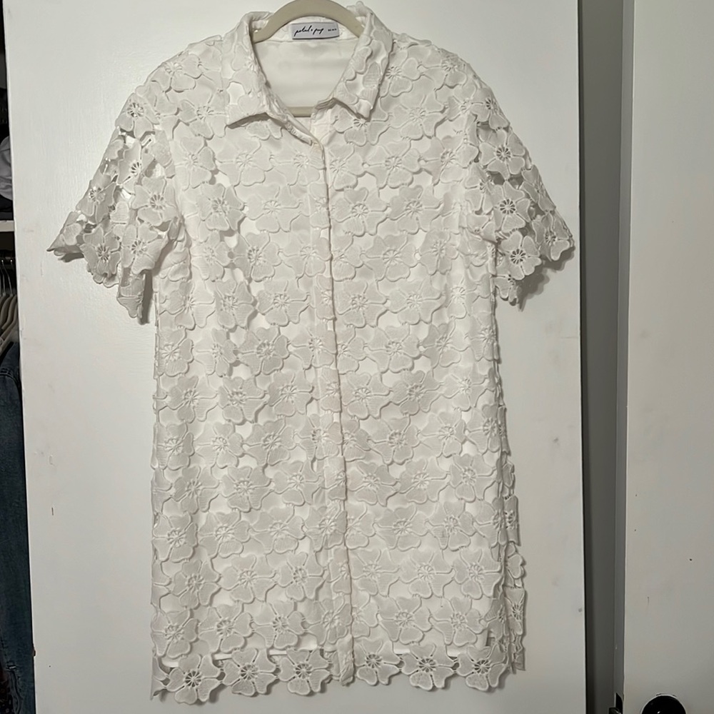 Worn once, white mini